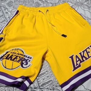 Yellow Los Angeles Lakers Shorts